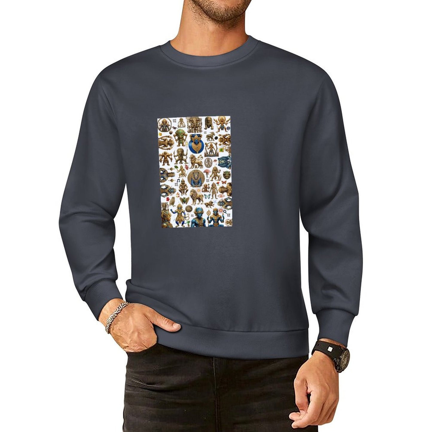 DTF 250gsm Cotton Men's Sweatshirt (Front Printing)