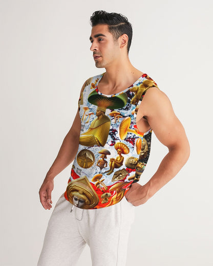 Illustration Abstrak Men's All-Over Print Sport Tank