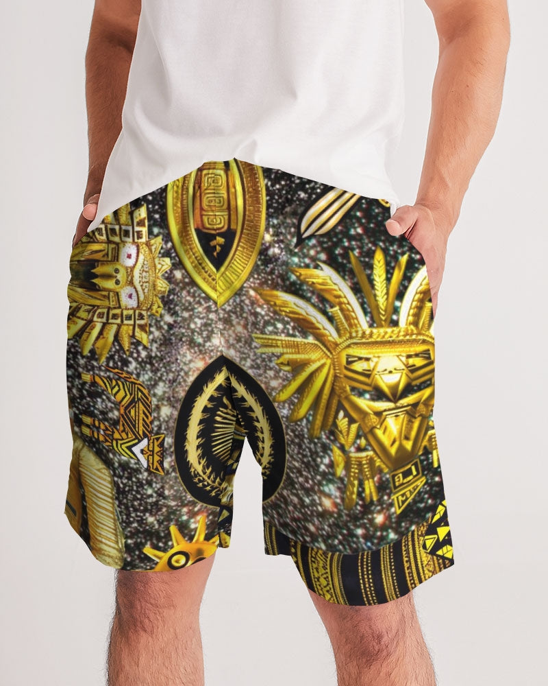 Ancient Abstrak Men's All-Over Print Jogger Shorts