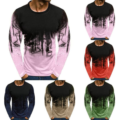 Men's Sports Camouflage Long Sleeve Personality Quick Dry T-Shirt