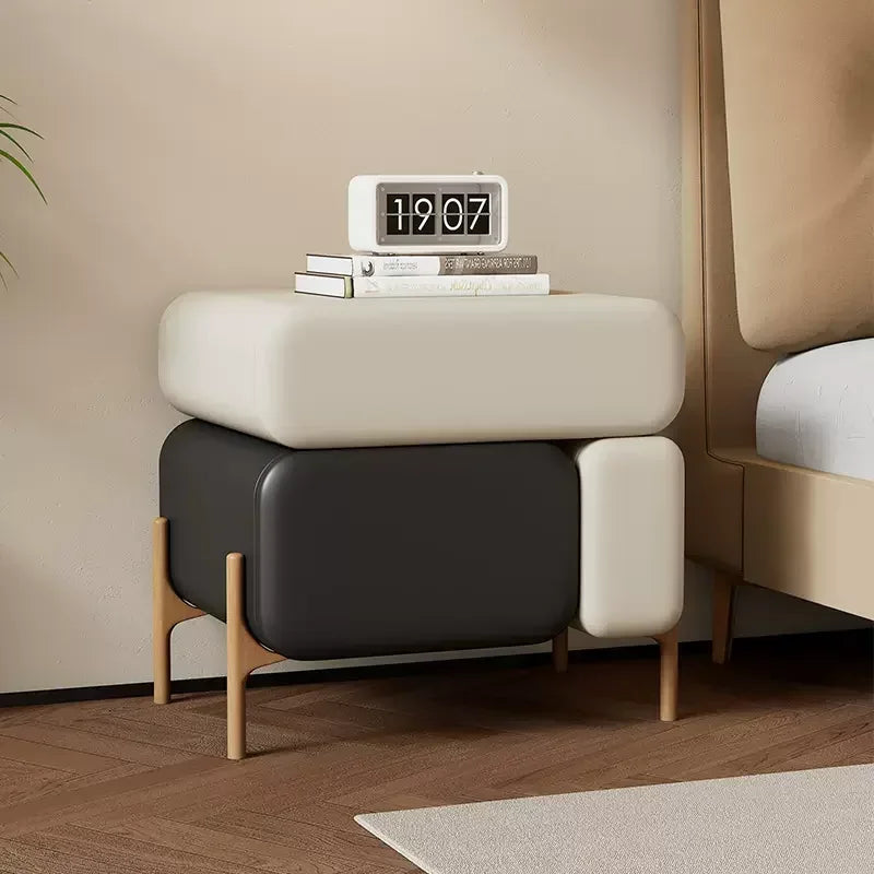 bedside table 2024 new square cream wind bedroom bedside table small apartment storage cabinet furniture bedroom