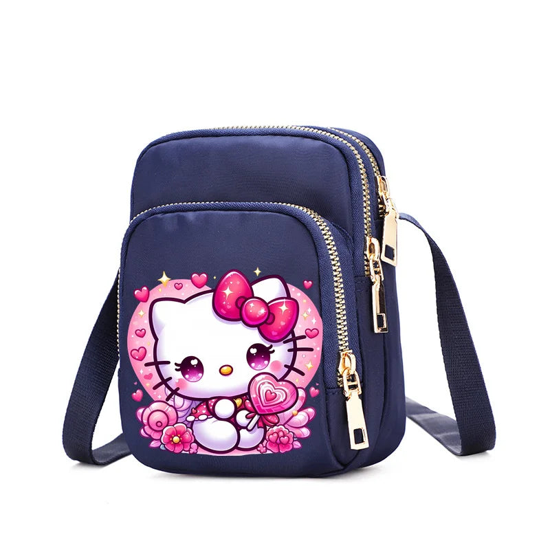 HelloKittys Women Shoulder Bag Small Multifunction Handbag Casual Tote Female Crossbody Bag  Messenger Bags Anime Purse Pouch