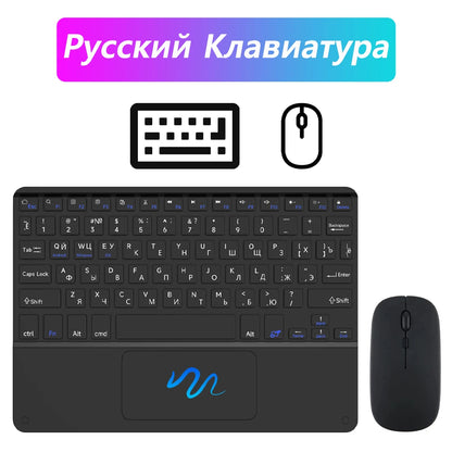 CASEPOKE For iPad Wireless Keyboard with Touchpad For Xiaomi Samsung Huawei Android iOS Windows Bluetooth Keyboard and Mouse