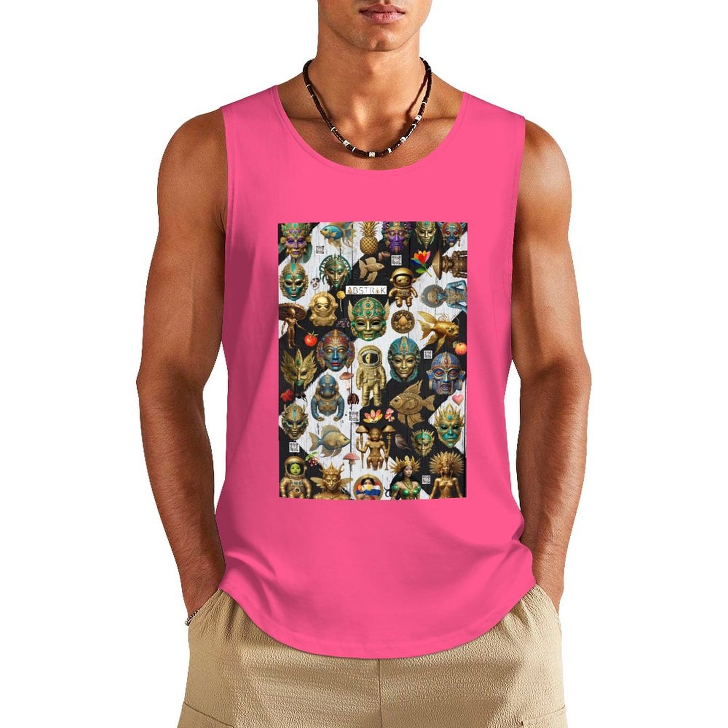 DTF 160gsm Men's Cotton Tank Top BX (Dual-sided Printing)