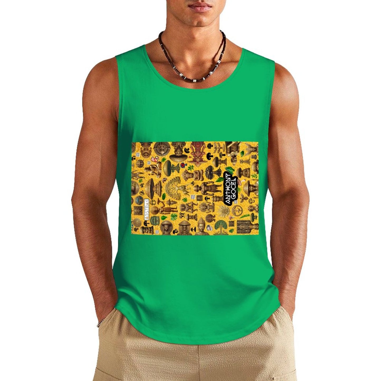 DTF 160gsm Men's Cotton Tank Top BX (Front Printing)