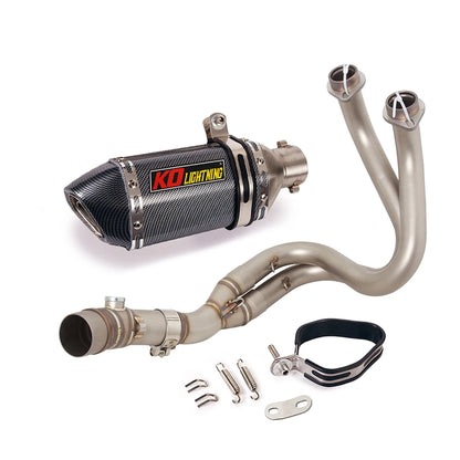 For Kawasaki Z650 Ninja 650 Versys 650 Z650RS Motorcycle Exhaust System Front Connect Link Pipe Slip On 51mm Muffler Escape