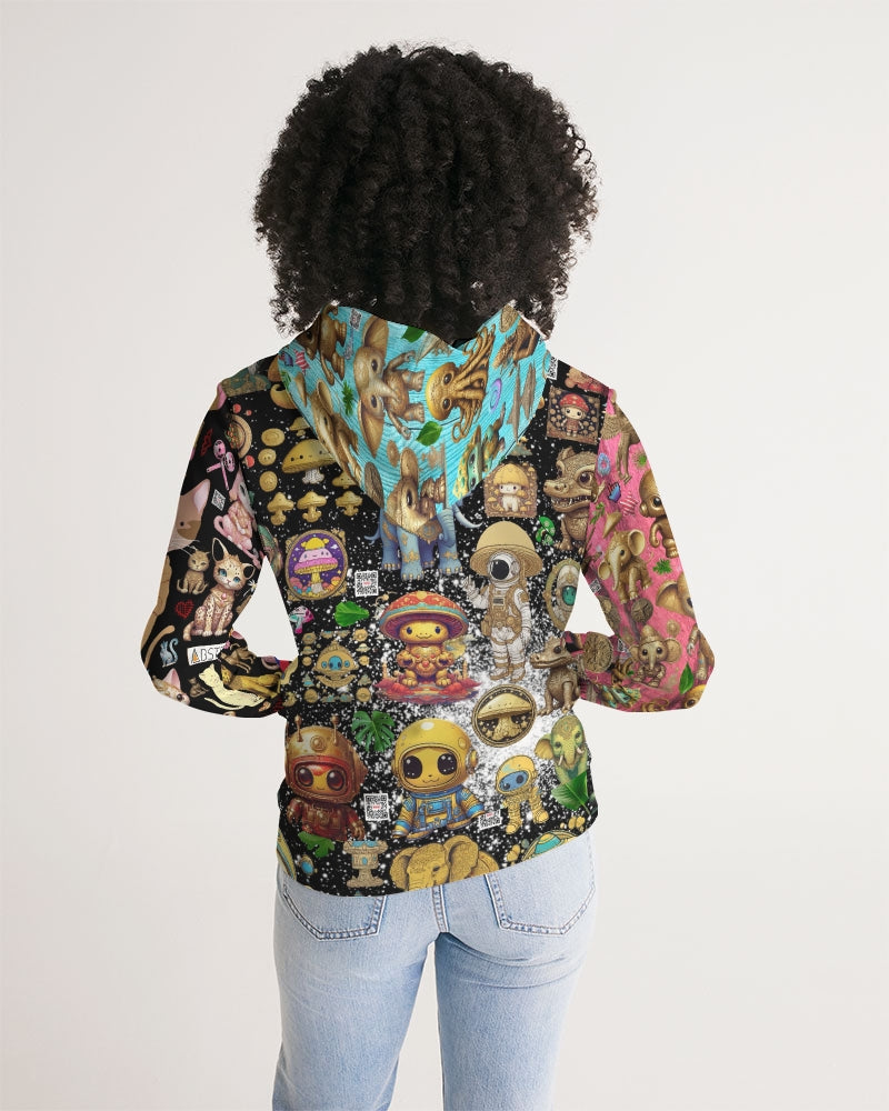 Leidy Abstrak Women's All-Over Print Hoodie