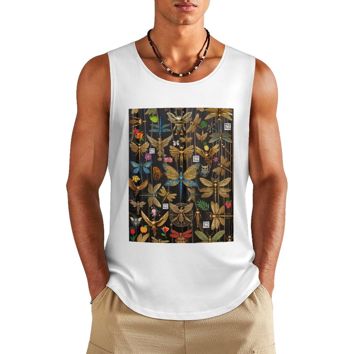 DTF 160gsm Men's Cotton Tank Top BX (Dual-sided Printing)