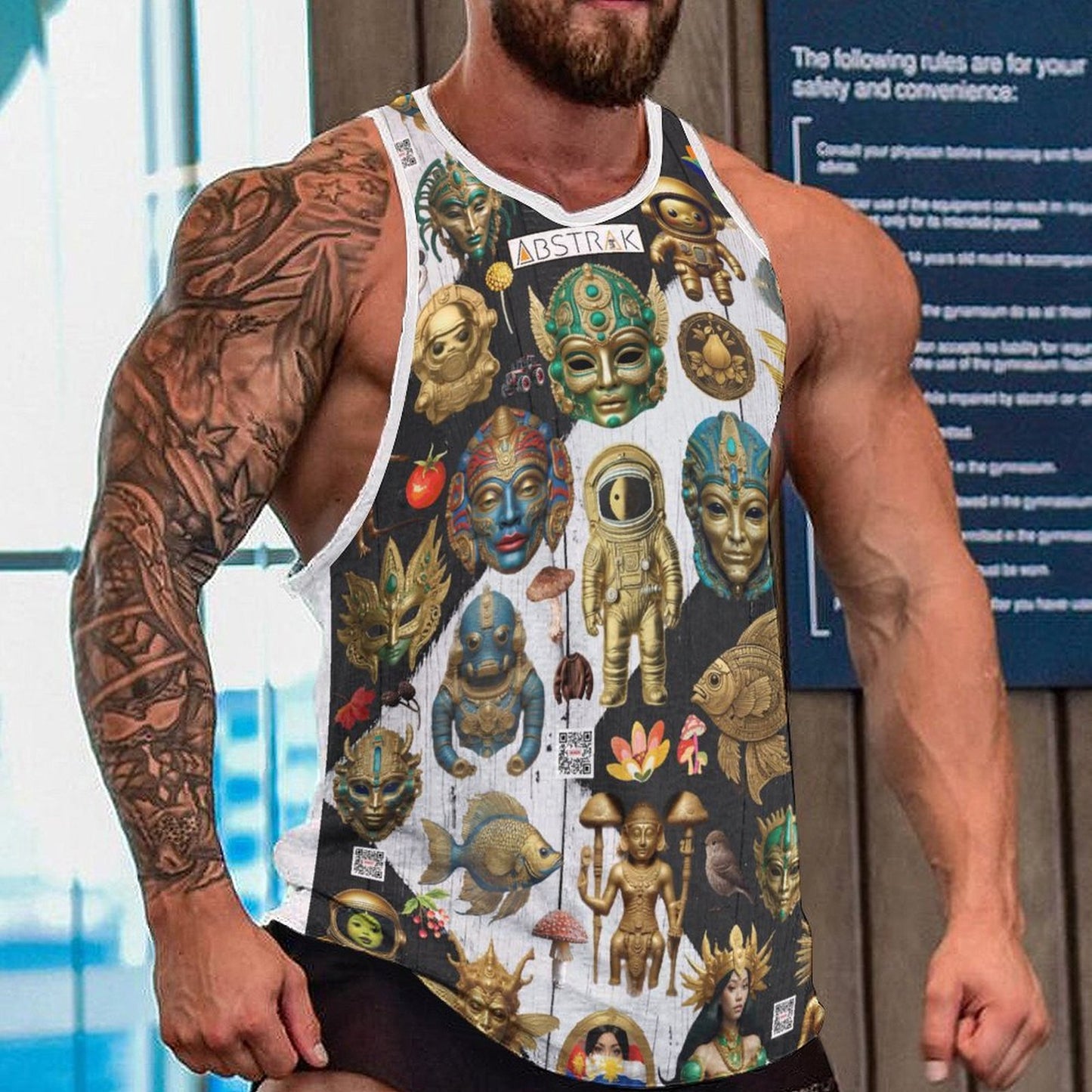 Men's Next Level Tank Top BKREV1 (All-Over Printing)