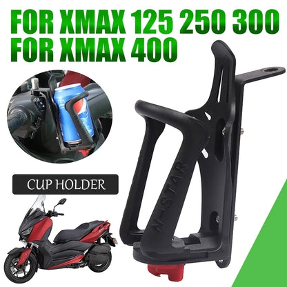 For Yamaha XMAX300 XMAX250 XMAX125 XMAX 300 X-MAX 250 125 400 Motorcycle Beverage Water Bottle Cage Drink Cup Holder Sdand Mount