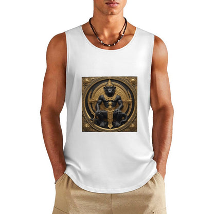 DTF 160gsm Men's Cotton Tank Top BX (Dual-sided Printing)