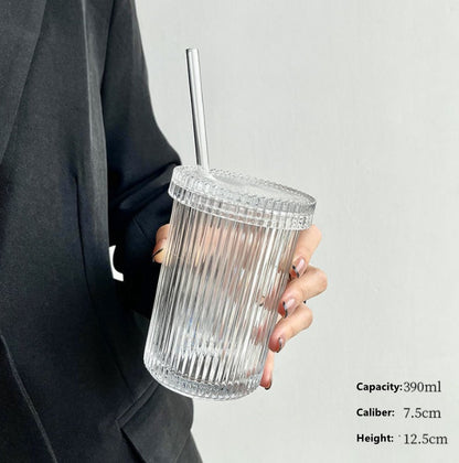 Simple Straw Vertical Grain Glass