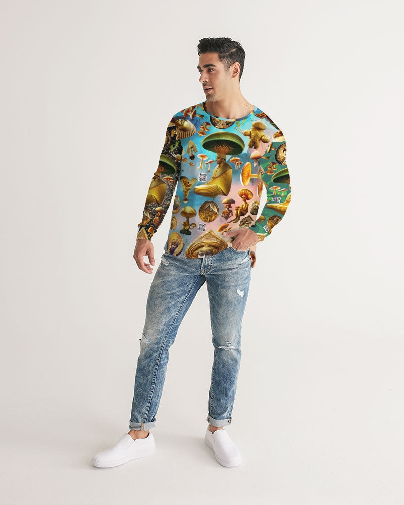 Illustration Abstrak Men's All-Over Print Long Sleeve Tee