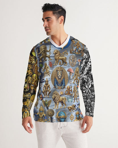 Abstraknyc Men's All-Over Print Long Sleeve Sports Jersey