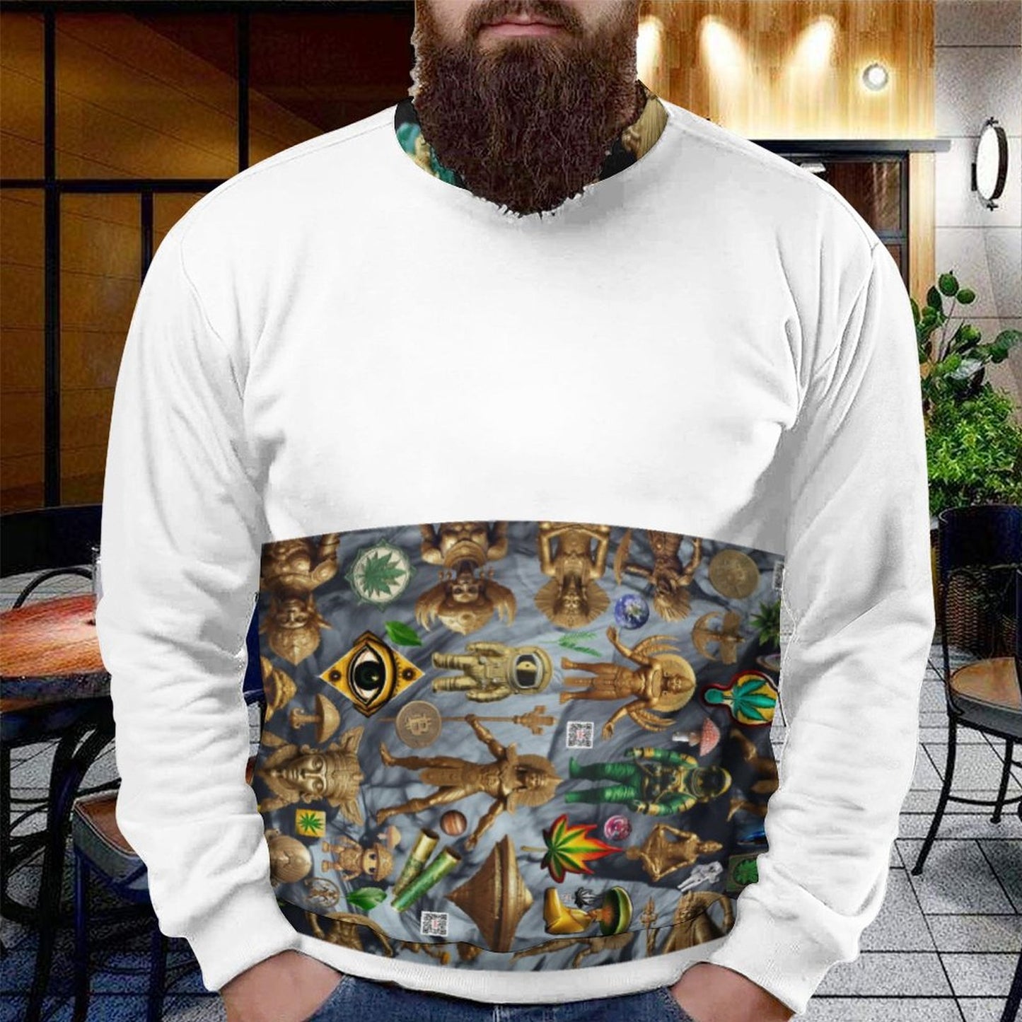 250gsm Round Neck Men's Sweatshirt 4T35 (All-Over Printing)