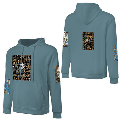 DTF 250gsm Cotton Men's Hoodie with Pocket (Dual-sided+Sleeve Printing)