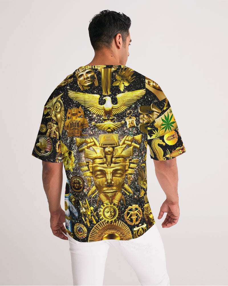 Ancient Abstrak Men's All-Over Print Premium Heavyweight Tee