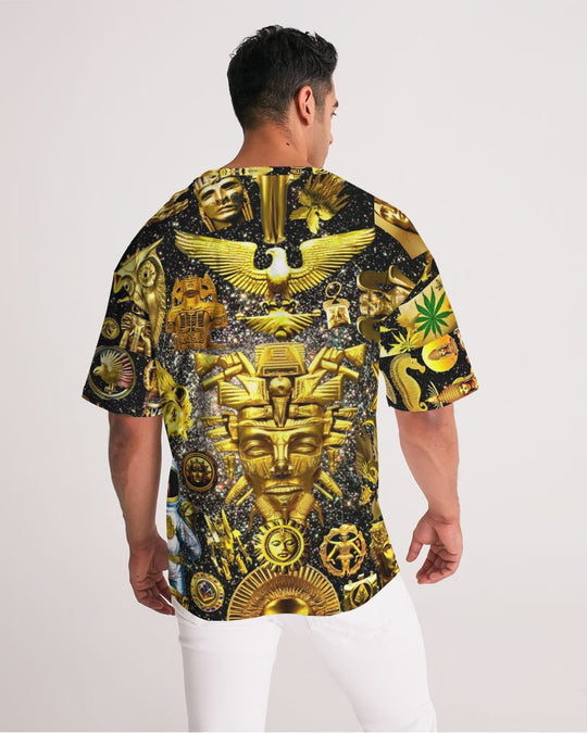 Ancient Abstrak Men's All-Over Print Premium Heavyweight Tee