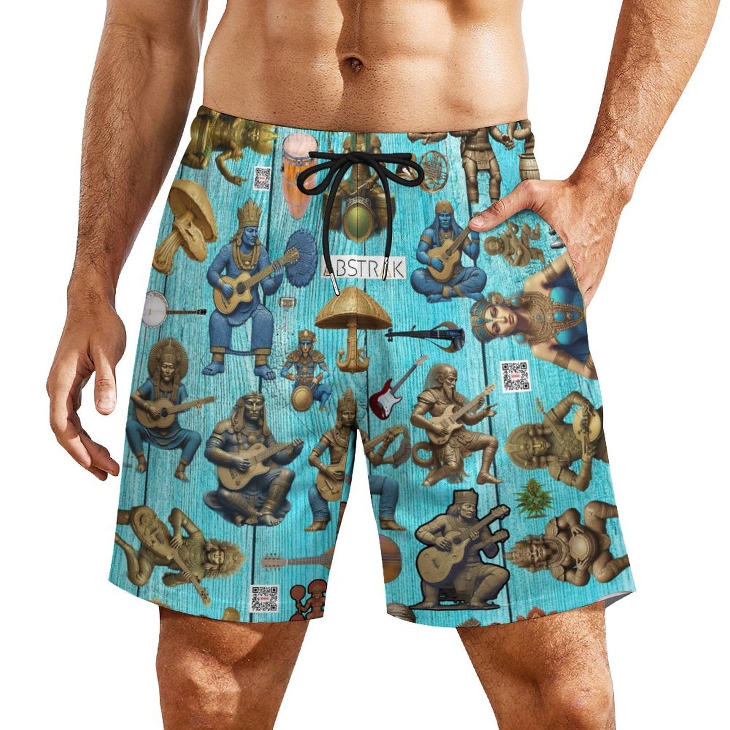 Men's Beach Shorts with 4 Pockets