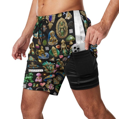 Men's Beach Shorts with 4 Pockets