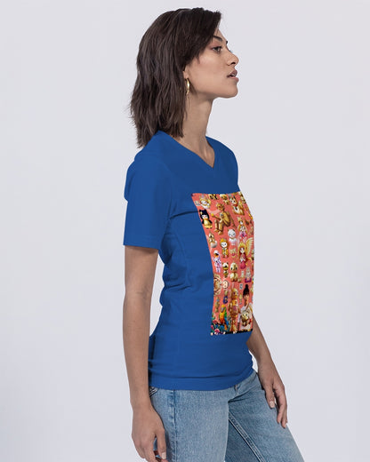 Womens Abstrak Unisex Jersey V-Neck Tee | Bella + Canvas