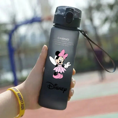 Disney 560ml Water Cup Mickey Mouse Drinking Water Bottle Outdoor Capacity Sports Children Portable Plastic Bottle