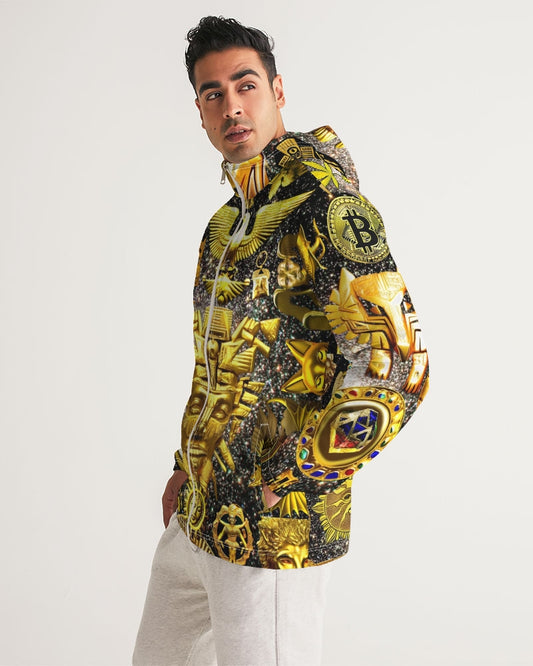 Ancient Abstrak Men's All-Over Print Windbreaker