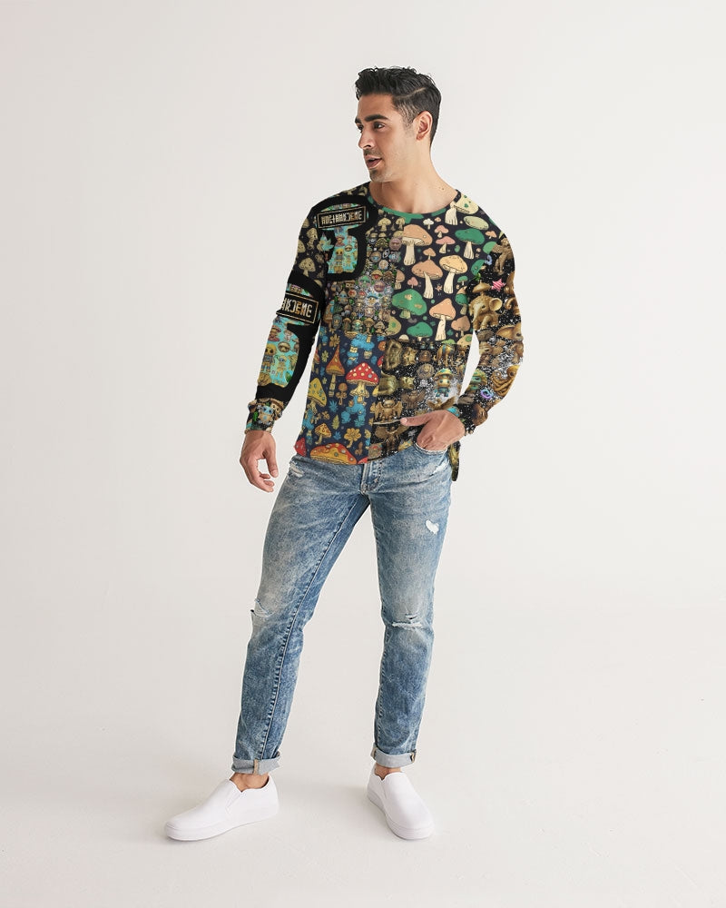 Elephant Collection Men's All-Over Print Long Sleeve Tee