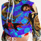 Trendy Abstrak Pattern Women's All-Over Print Cropped Windbreaker