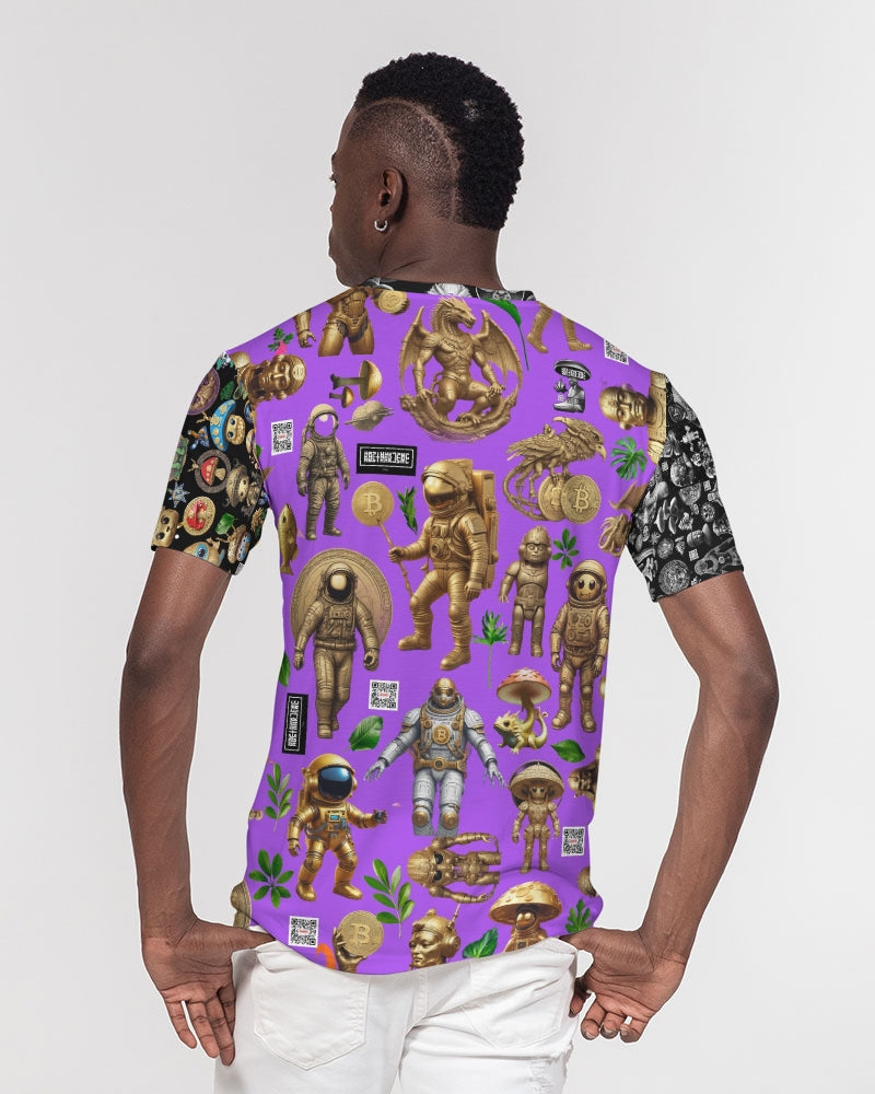 Mushroom Abstak Collection Men's All-Over Print Pocket Tee