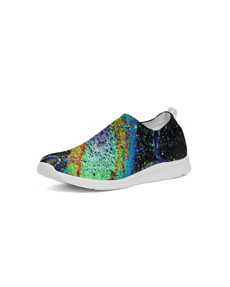 Greyscale Abstract Design Women's Slip-On Flyknit Shoe