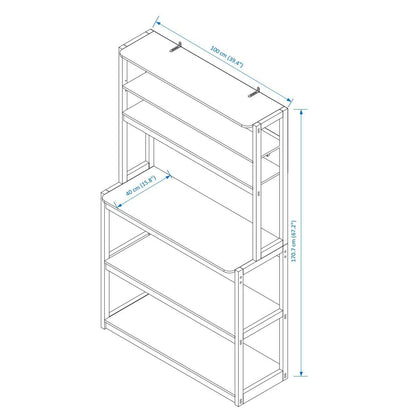 5 Levels Of Kitchen Storage Cabinets, Coffee Bar, Kitchen Shelves, Microwave Racks