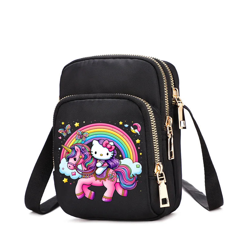 HelloKittys Women Shoulder Bag Small Multifunction Handbag Casual Tote Female Crossbody Bag  Messenger Bags Anime Purse Pouch