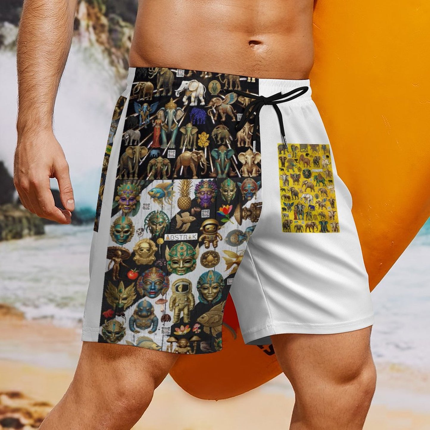 Men's Hawaiian shorts with 4 Pockets