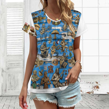 V-neck Short Sleeve T-Shirt VT (All-Over Printing)