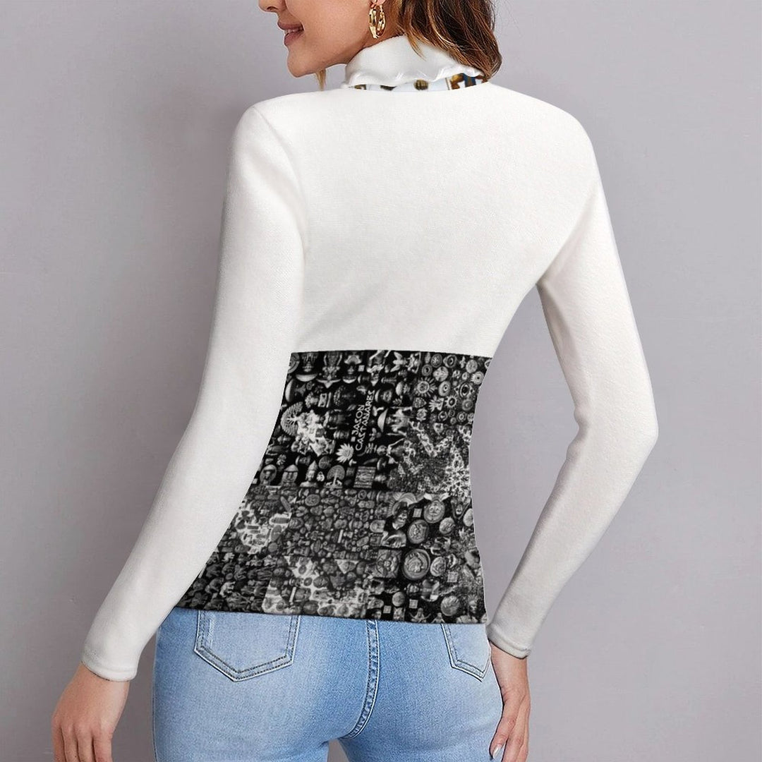 Women Long Sleeve Turtleneck Sweater MY08 (All-Over Printing)