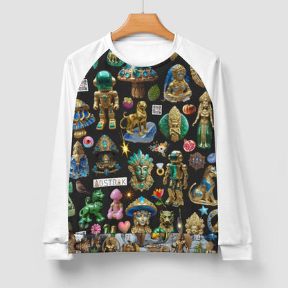 280gsm Men's Crewneck Sweatshirt Raglan A27H (All-Over Printing)