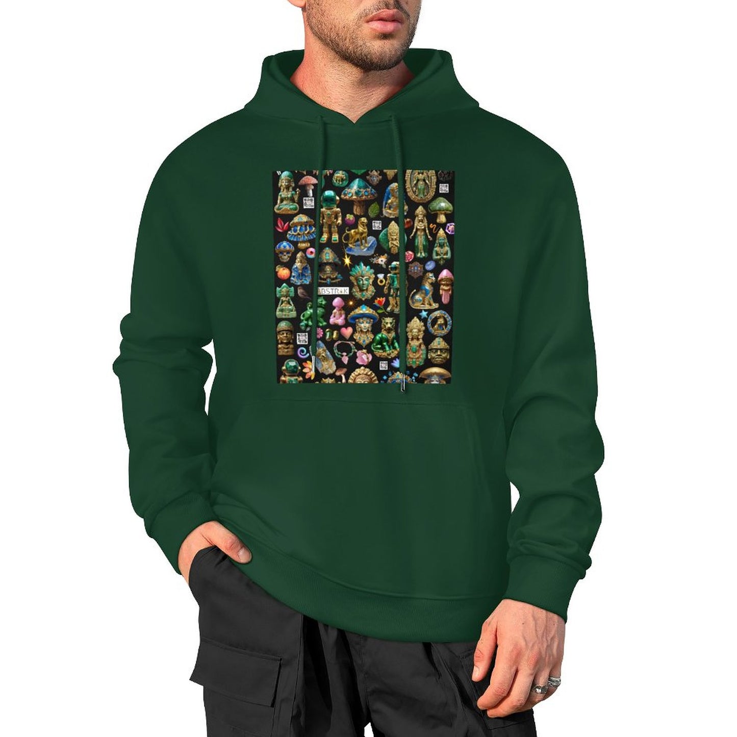 DTF 250gsm Cotton Men's Hoodie with Pocket (Front Printing)