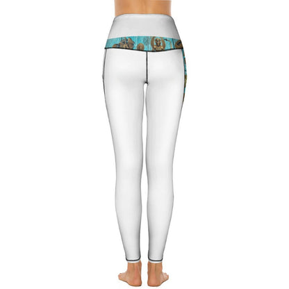 Custom Print Patterned Yoga Pants with 2 Pockets (All-Over Printing)