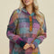 Double Take Full Size Plaid Dropped Shoulder Hoodie