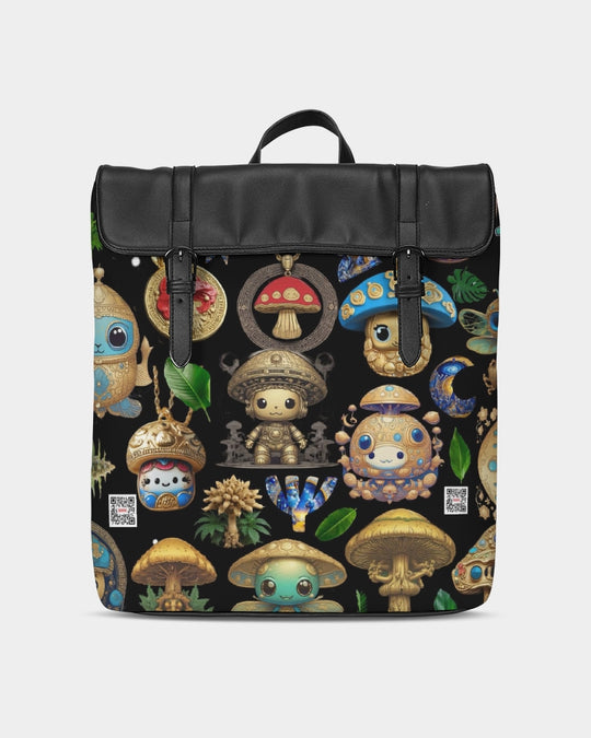 Mushroom Abstak Collection Casual Flap Backpack