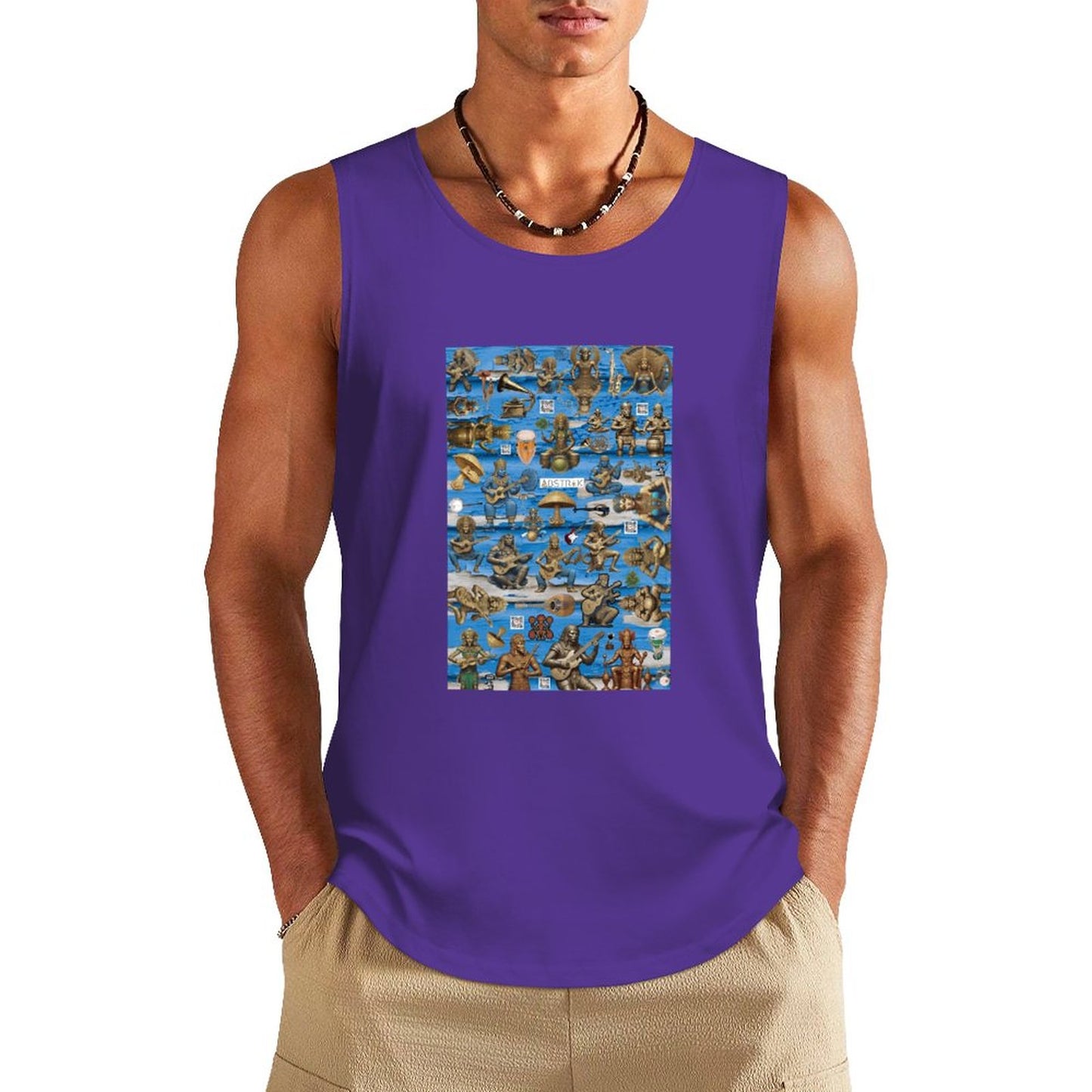 DTF 160gsm Men's Cotton Tank Top BX (Front Printing)