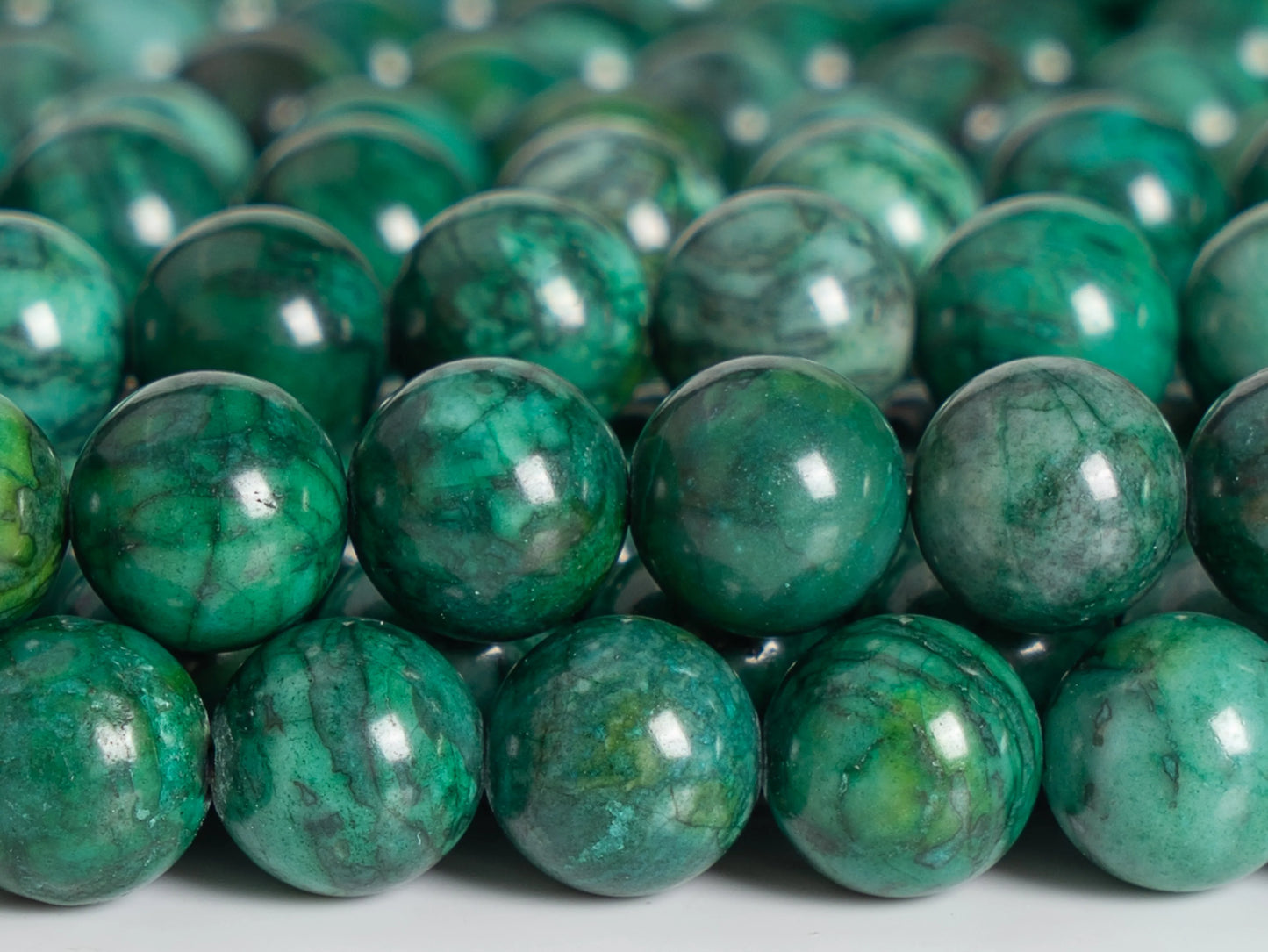 Genuine Natural Green Blue Chrysocolla Beads Grade AAA Gemstone Round Loose Beads 6/8/10mm for Jewelry Making