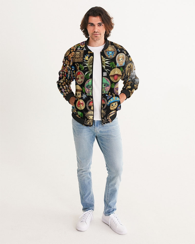 Mushroom Abstak Collection Men's All-Over Print Bomber Jacket