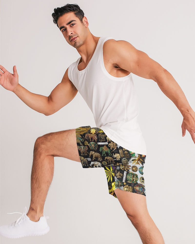 Abstraknyc Men's All-Over Print Jogger Shorts