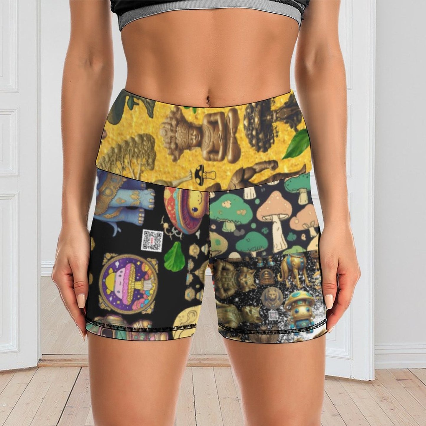 Women Yoga Shorts Y10A (All-Over Printing)