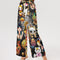 Womens Abstrak Women's All-Over Print High-Rise Wide Leg Pants