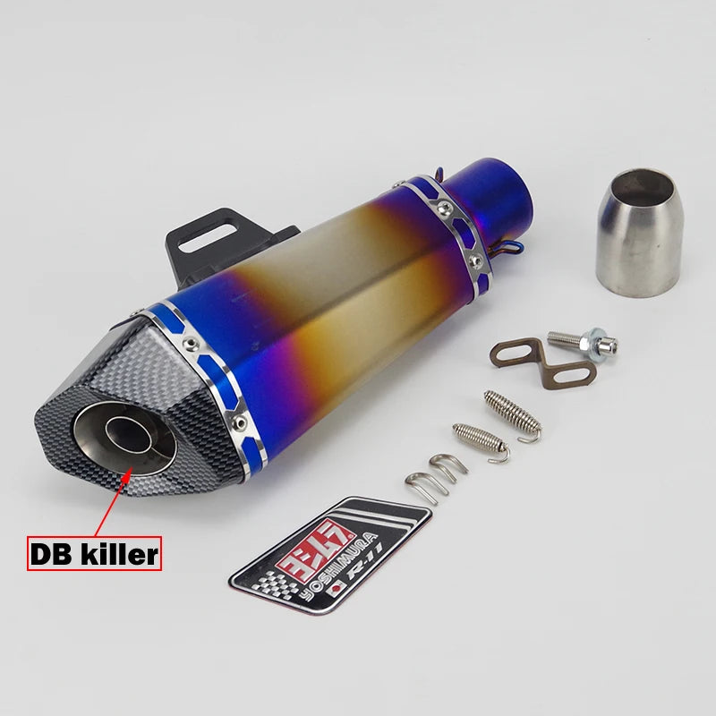 51mm Inlet Universal Motorcycle for Yoshimura Exhaust Muffler FZ1 R6 R15 R3 ZX6R ZX10 Z900 1000 CBR1000 GSXR1000 650 K7 K8 K11