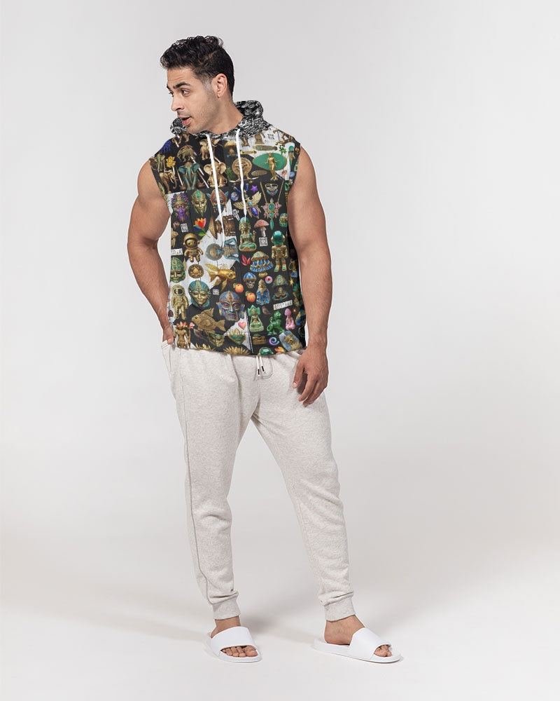 Abstraknyc Men's All-Over Print Heavyweight Sleeveless Hoodie