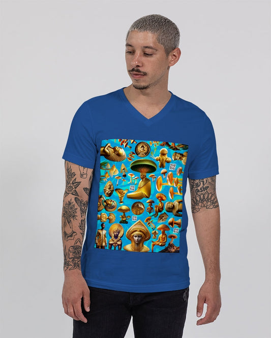 Illustration Abstrak Unisex Jersey V-Neck Tee | Bella + Canvas